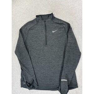 Nike Dri Fit 1/2 Zip Performance L/S Running Training Shirt (Men's Large) Gray